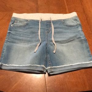 Girls Justice Waistband Jean Shorts
